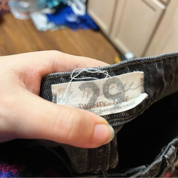 We The Free People Lita Denim Distressed Black Jeans Size 29 Z - Picture 5 of 7